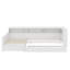 Lit plateforme en L avec lit gigogne, lit de jour avec tablette de rangement et station de charge, structure de lit d'angle simple en bois-109218149