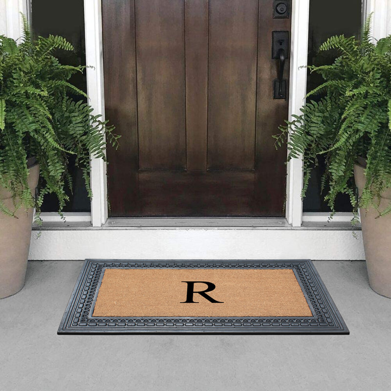 Paillasson d'extérieur robuste monogrammé 24 X 39, R