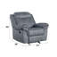 Fauteuil inclinable en velours bicolore-2002615144