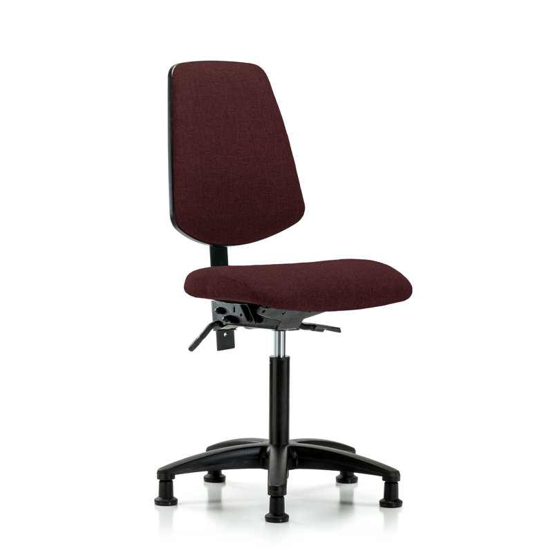 Task Chair, Burgundy, No, Glides