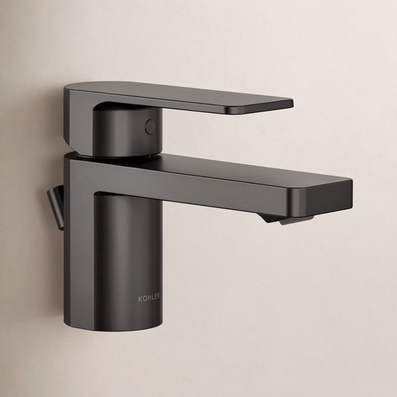 Parallel Single Hole Bathroom Faucet, Matte Black