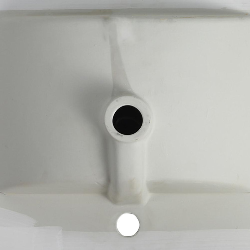 24" Contemporary Rectangular Ceramic Top Sink Basin