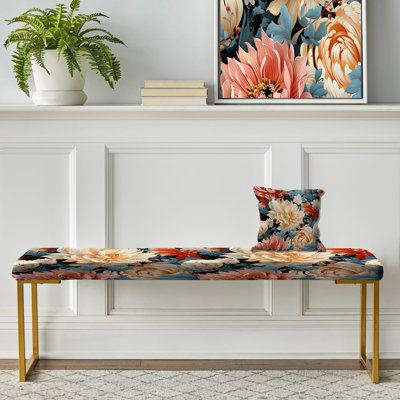 Banc rembourré or