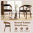 Upholstered Armchairs Set of 2 with Cozy Backrest and Padded Seat Cushion