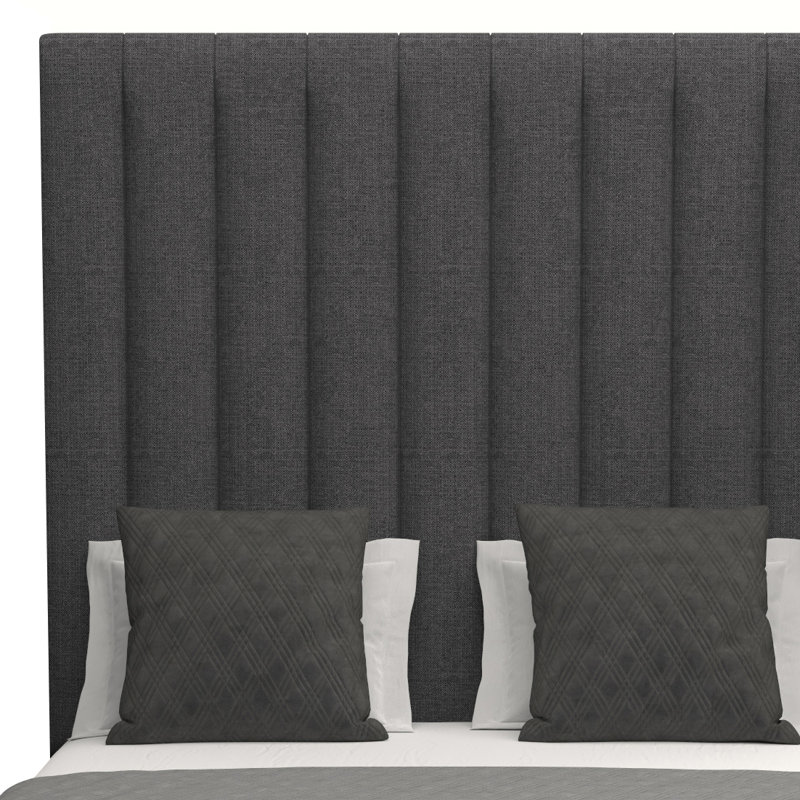 Lit tapissier standard à profil bas Dezyah, Revolution® gris anthracite, Très grand californien