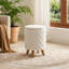 43cm Wide Cylinder Striped Standard Ottoman