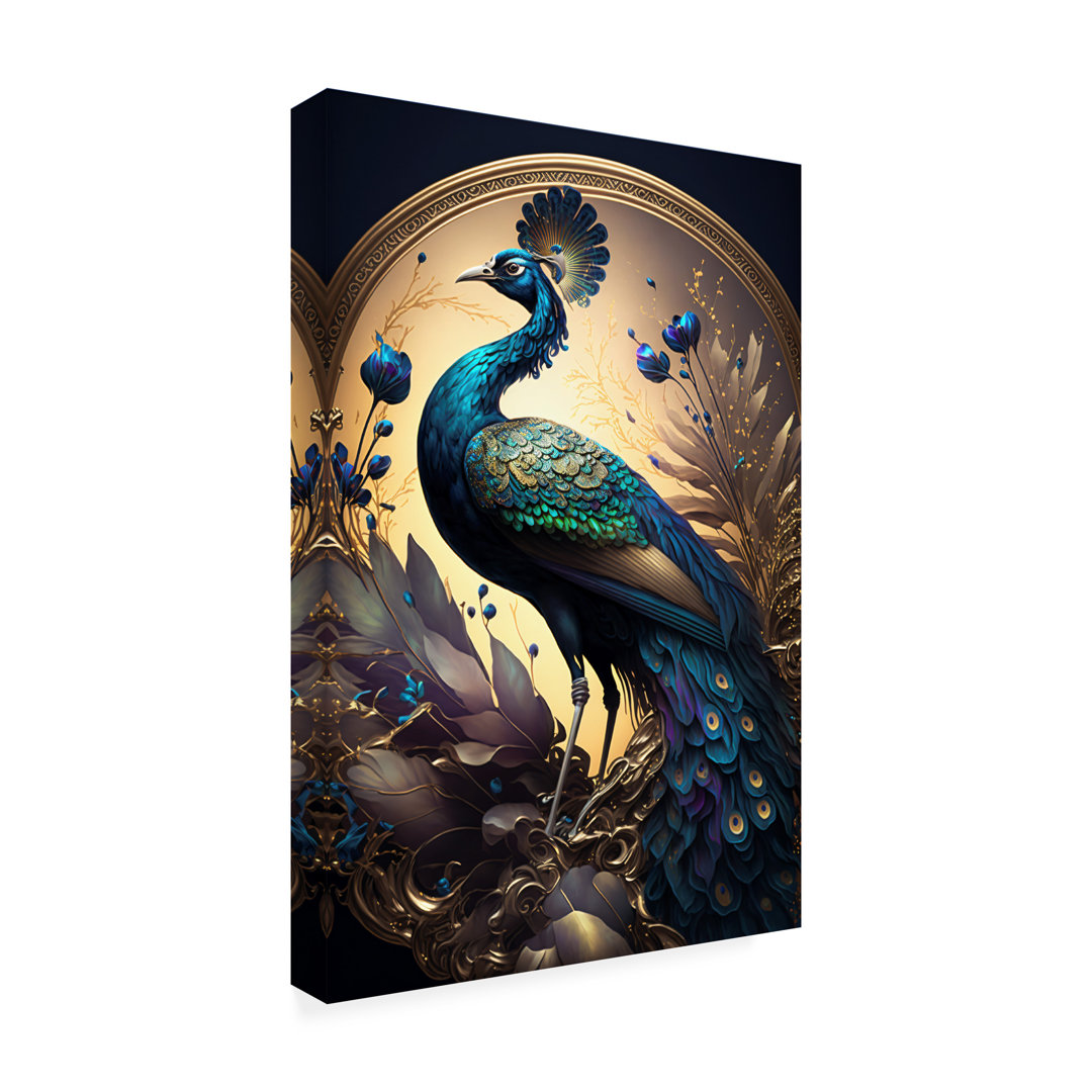 Ray Heere Proud Peacocks 3 Canvas Art Bungalow Rose 