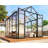  Grower’s Haven AMERLIFE Greenhouse - Outdoor Aluminum Polycarbonate Greenhouse With Ventilation And Rain Gutter, Double Doors With Hook, Walk In Greenhouse For Outdoors, Backyard, Garden-100134483-100134484