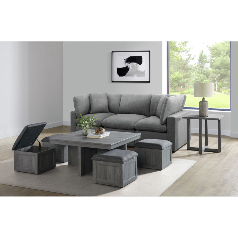 Jolliff End Table, Light Gray