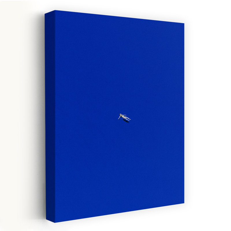 Art contemporain, paysage minimaliste abstrait, océan, H 48 po x l 32 po
