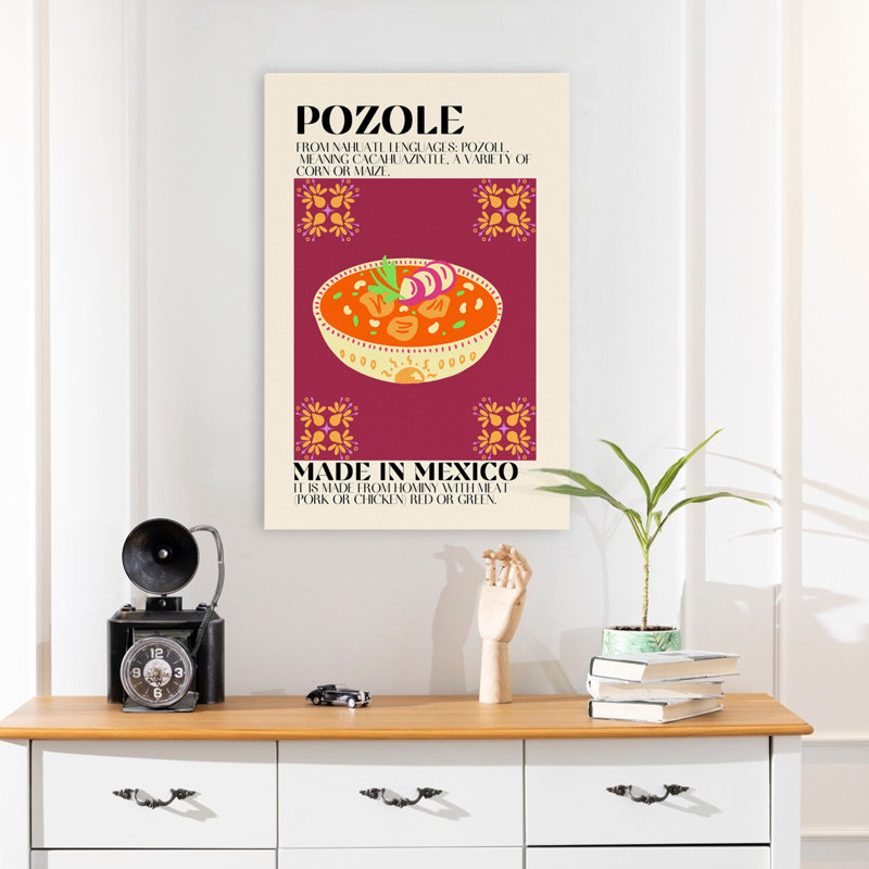 Pozole - Cuisine Design, Type Food Signs, Mexique, H 24 po x l 16 po