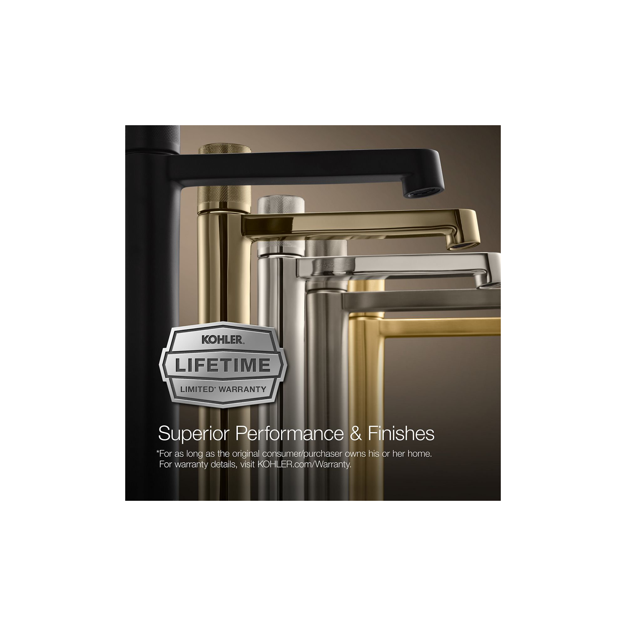 Purist Wall Mounted Tub Spout, Vibrant Moderne Polished Gold