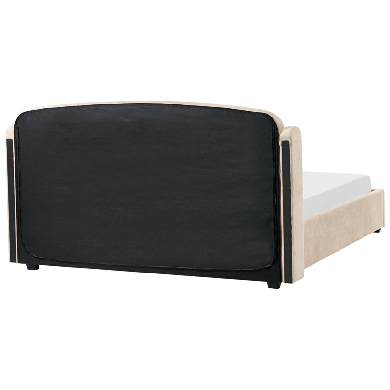 Upholstered Lift Up Storage Ottoman Bed, Super King  (210 x219 cm), Beige