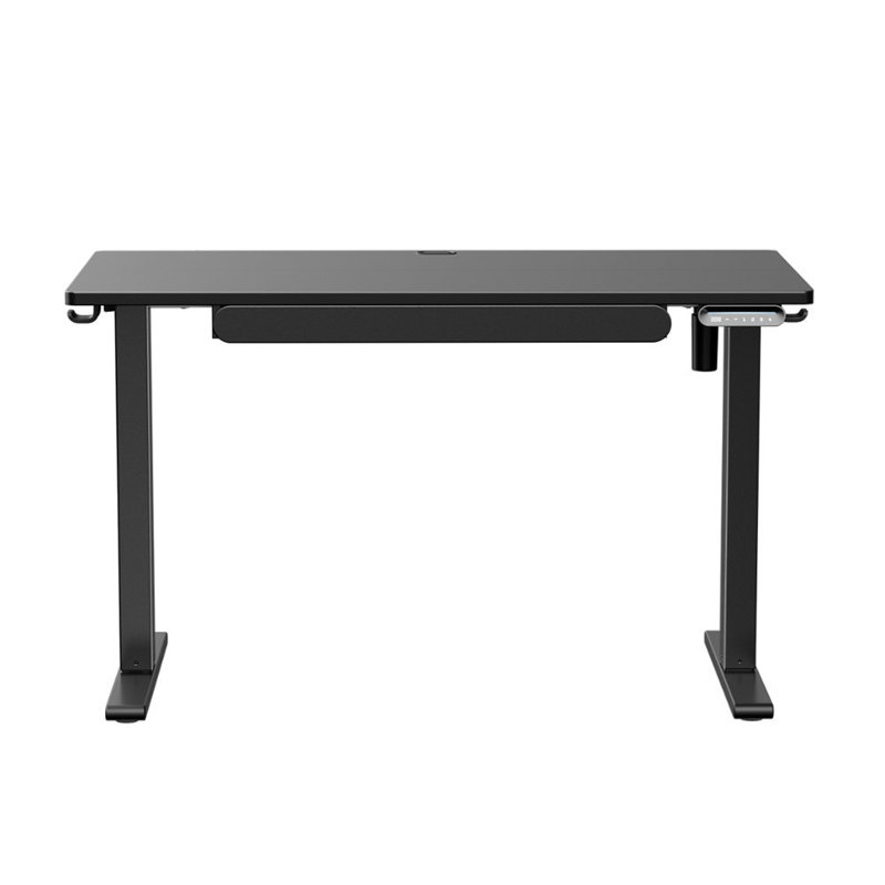 Bureau debout à hauteur ajustable avec tiroir de rangement, Noir, noir, noir, noir