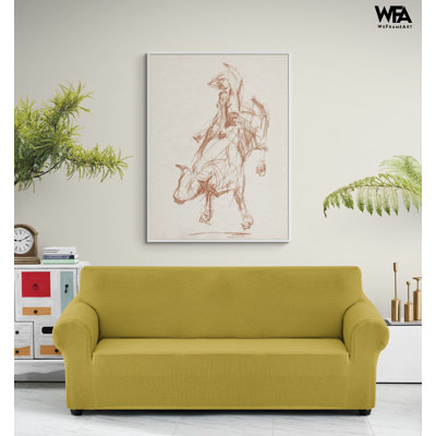 Cowboy And Bull Sketch Print, Framed Rodeo Wall Art, Southwest Wall Decor, Large Bull Sketch Print, Bull Line Art Print, Framed Wall Art