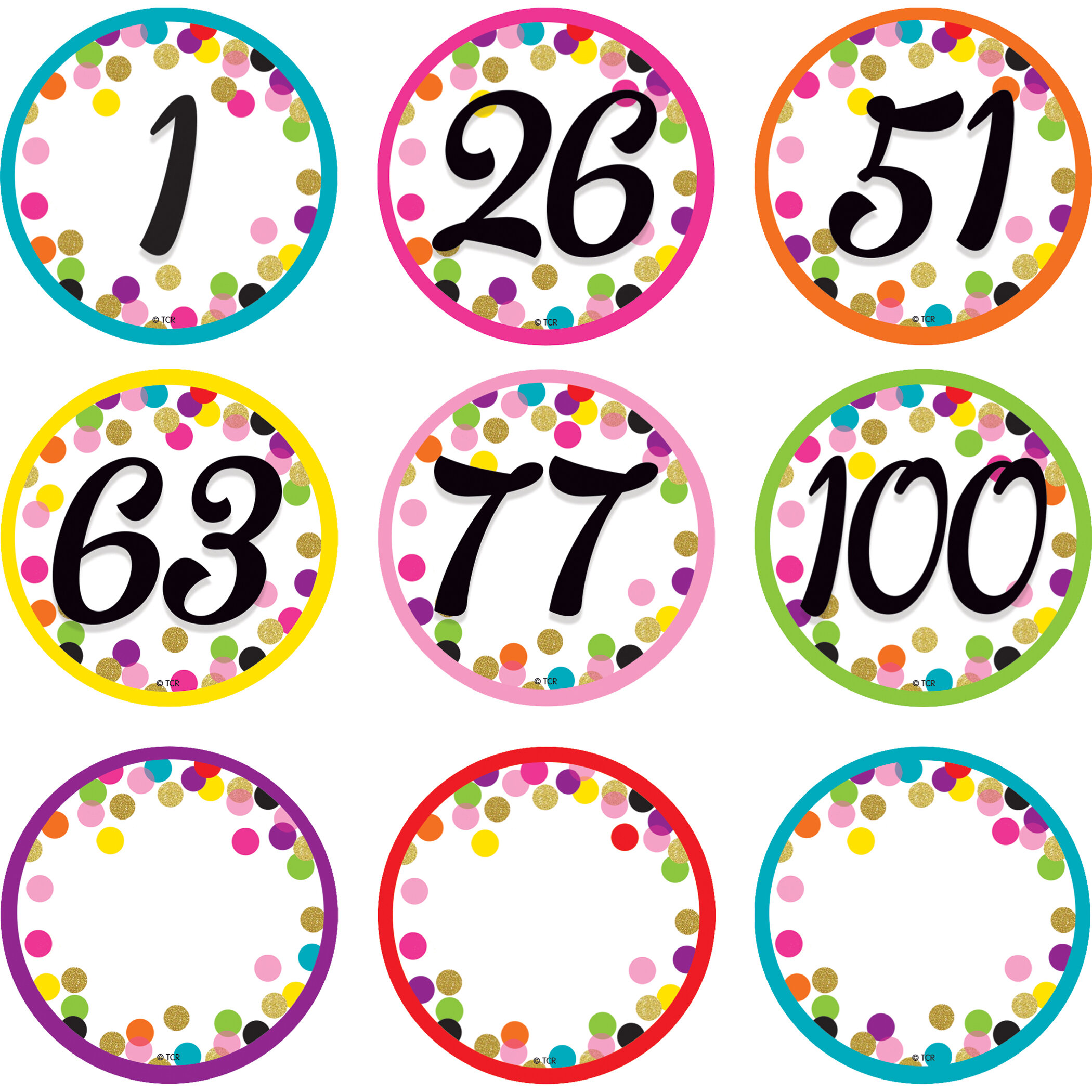 Teacher Created Resources Colorful Vibes Number Cards | Wayfair