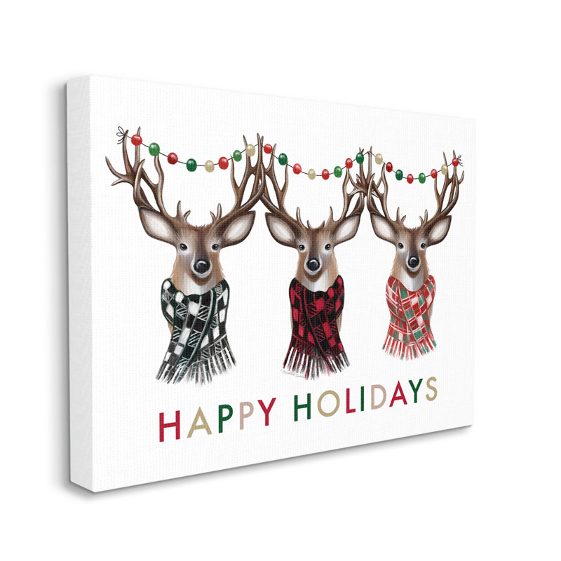 Joyeuses Fêtes Noël, Toile tendue, H 30 po x l 40 po x P 1,5 po