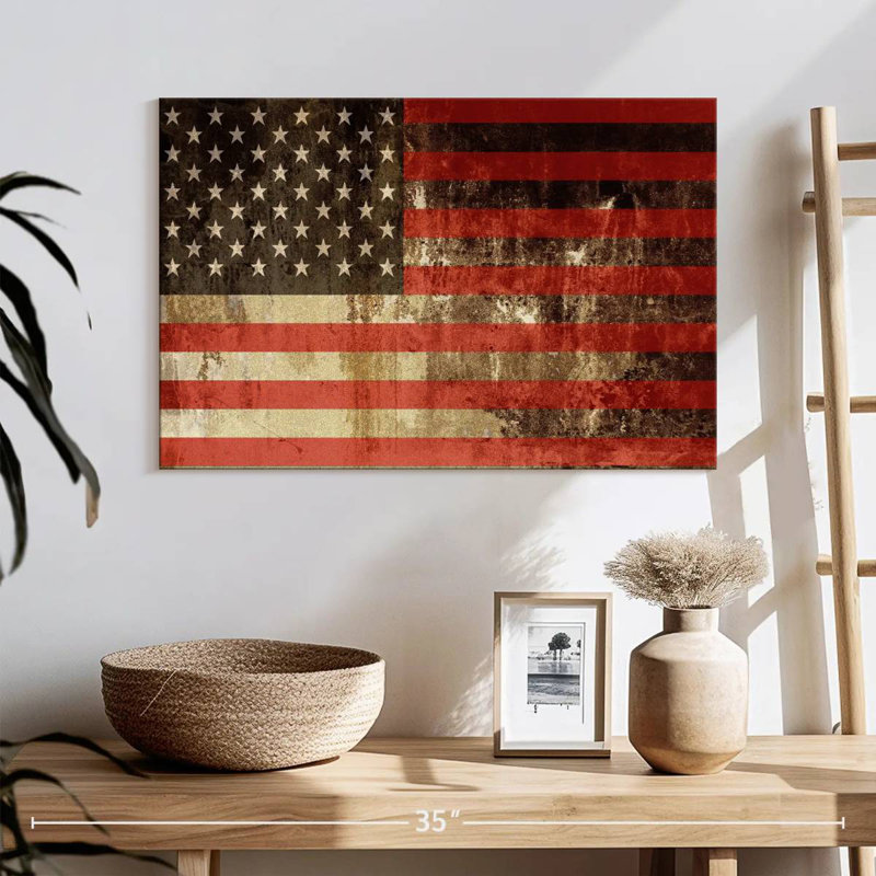 Drapeau américain Borges, H 16 po x l 24 po
