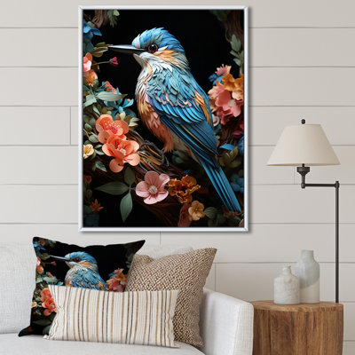 Augustaville sarcelle, colibri orange et enchanteur hum pastorale, reproduction sur toile
