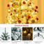 Arbre de Noël vert floqué / givré artificiel avec lumières DEL-914046334