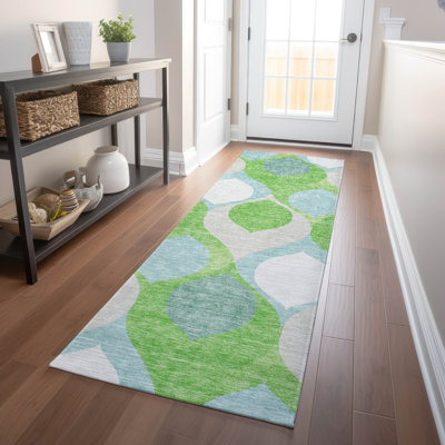 Premium Machine Washable Lisse Lime Rug