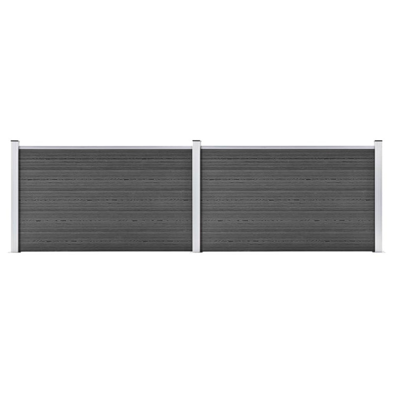 Jamaal 105.0036cm H x 353.0092cm W Black Composite Fence Panels