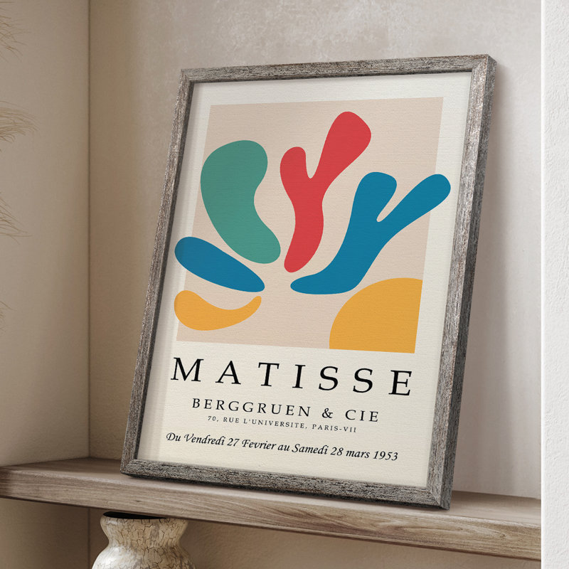Matisse C XXVII, reproduction d'art encadrée - bois massif, H 11 po x l 9 po