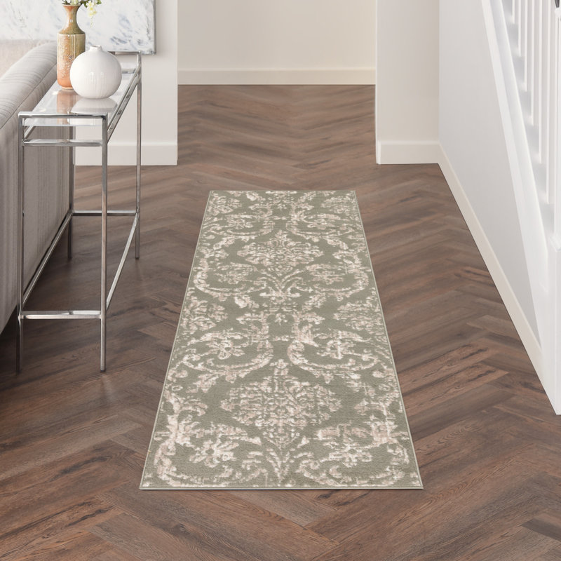 Bilbrey Damask Area Rug, Rectangle 2' x 4'