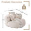 Upholstered Accent Chair with 3 Pillows-1904582155