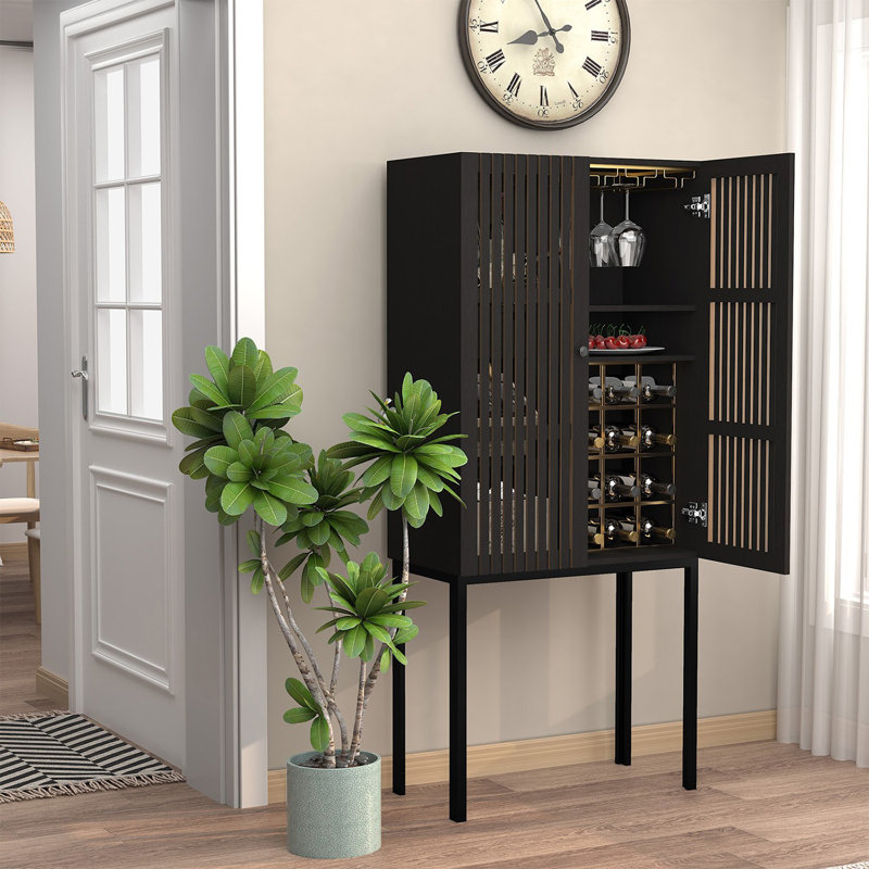 Armoire à vin haute, Noir