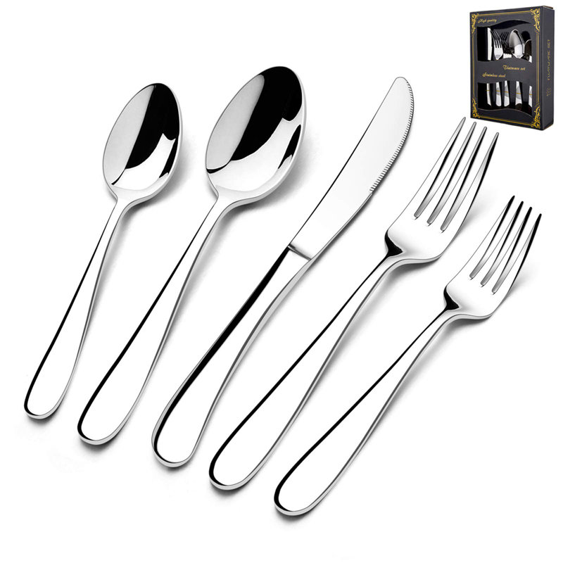 Chinle 60-Piece Stainless Steel Flatware Set Service for 12