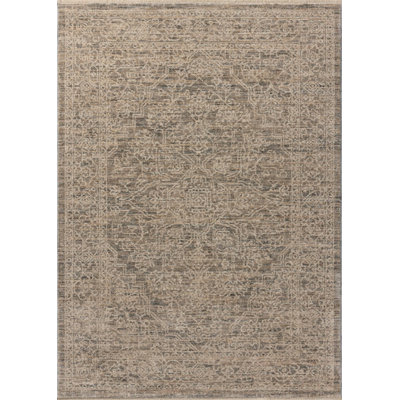Tapis ardoise / naturel Bungalow Rose Allysan