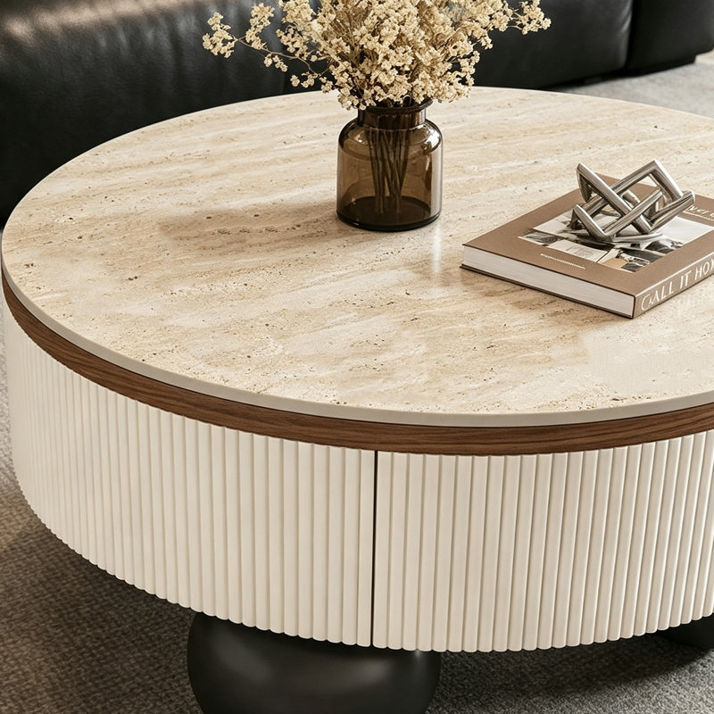 Table basse Modern Modern, Beige / White