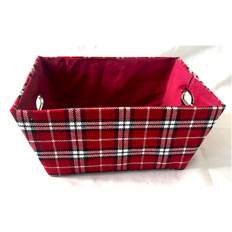 Panier en tissu doublé