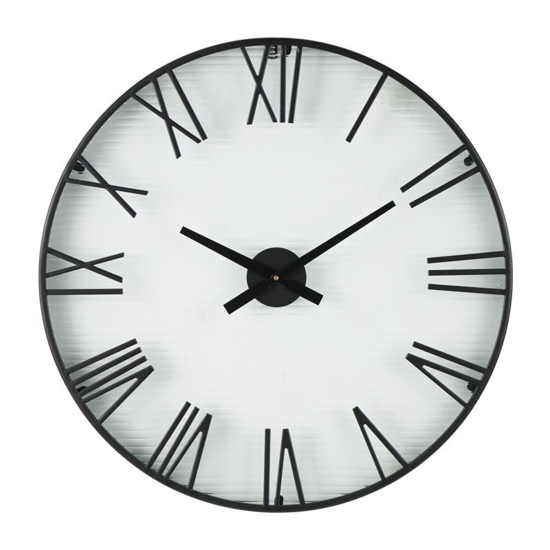 Horloge murale noire Casin
