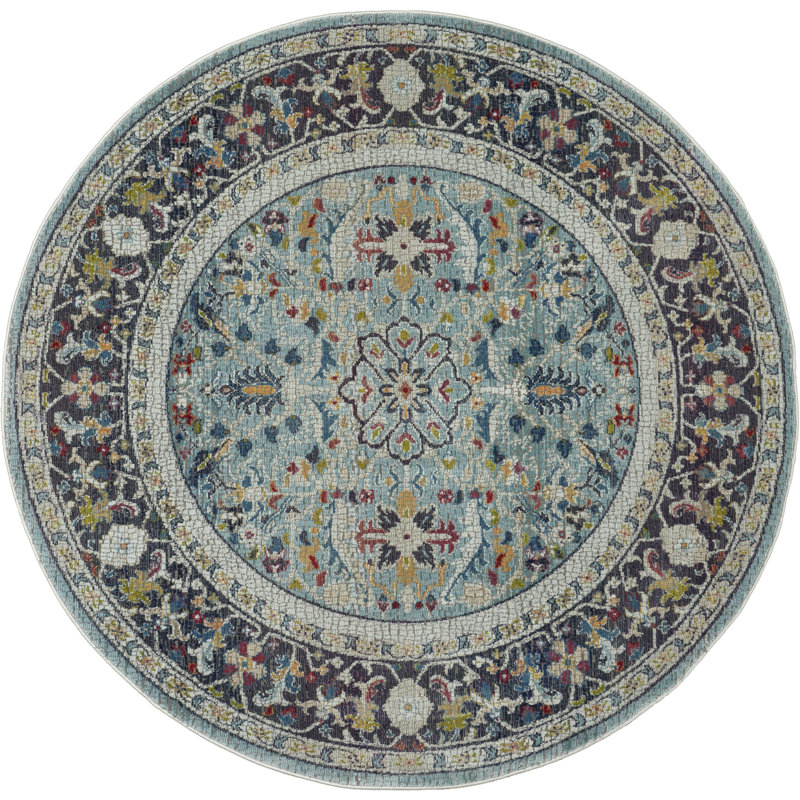 Lennert Oriental Indoor Rug, Round 4'