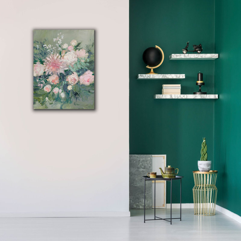 Art romantique sur toile, "Rendezvous romantique" par Julia Purinton, H 34 po x l 26 po x P 1,5 po