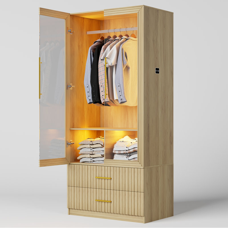 2 Door Wardrobe, Oak