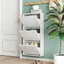 Armoire de rangement murale à chaussures en métal avec 3 tiroirs rabattables, rangement compact et élégant