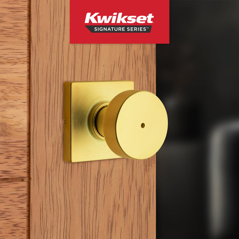 Pismo Privacy (Bed & Bath) Circle Knob, Satin Brass