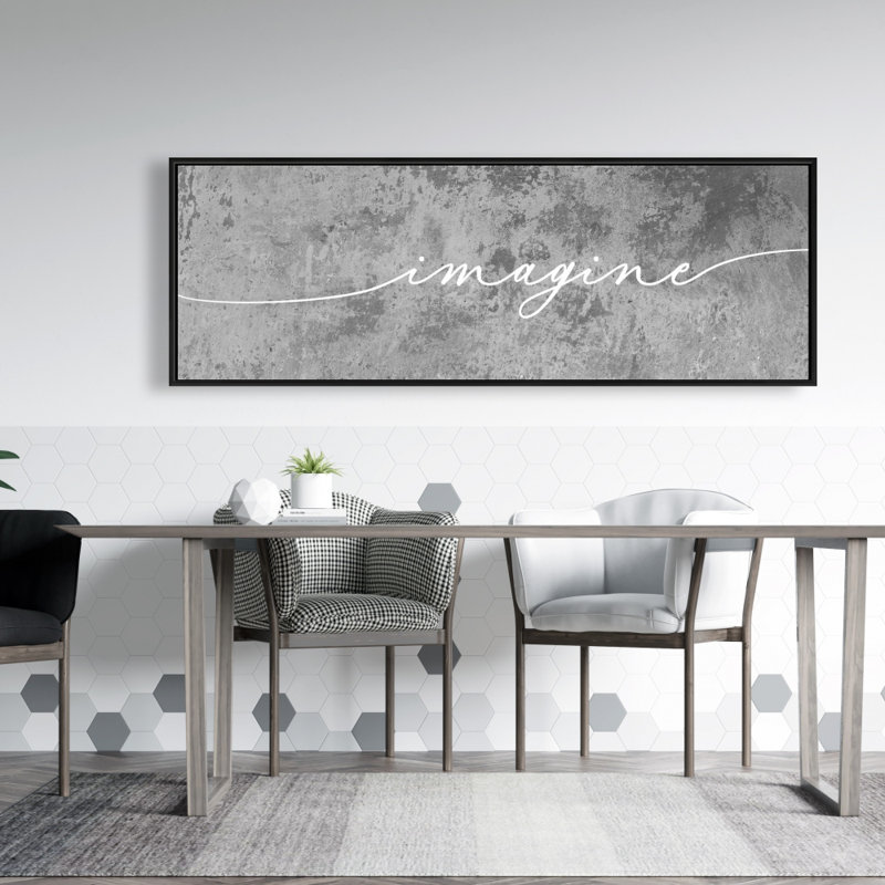 Imagine - 20"x60" Framed canvas, 20" H x 60" W