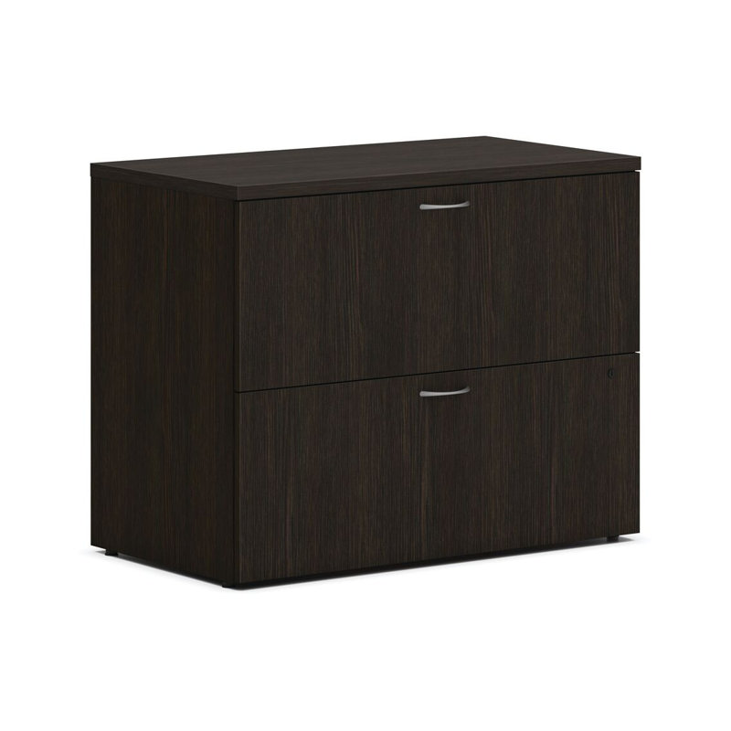 Traditional Mahogany 36" 2-Drawer Lockable Lateral Filing Cabinet