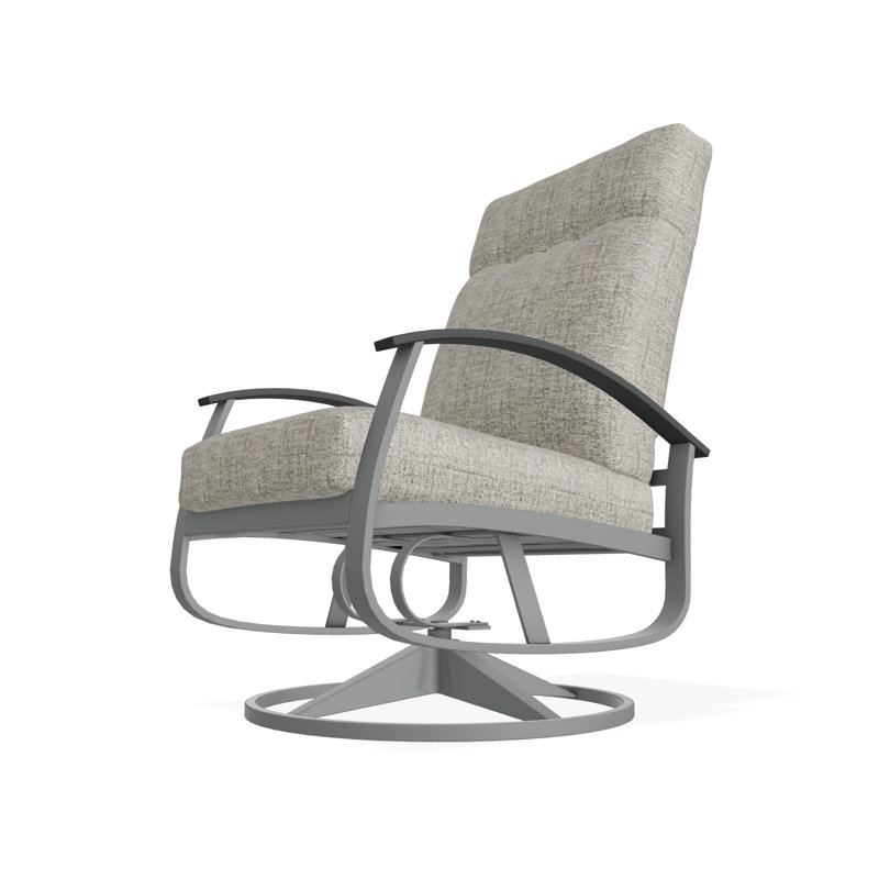Belle Isle Outdoor Lounge Chair, Graphite, Grasscloth Cloud