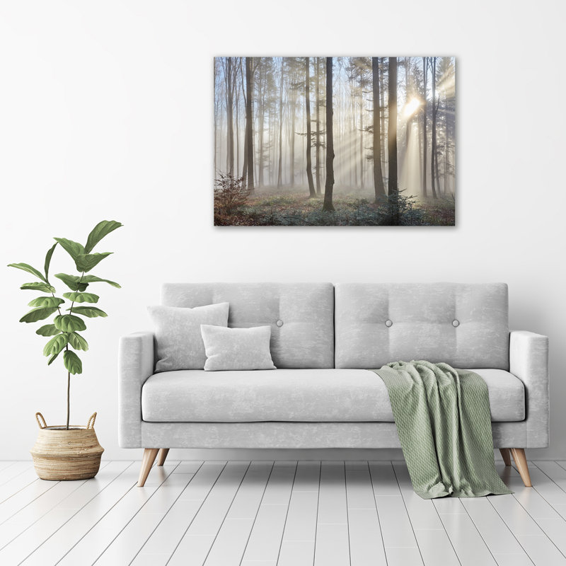 Fog In The Forest - Wrapped Canvas Print