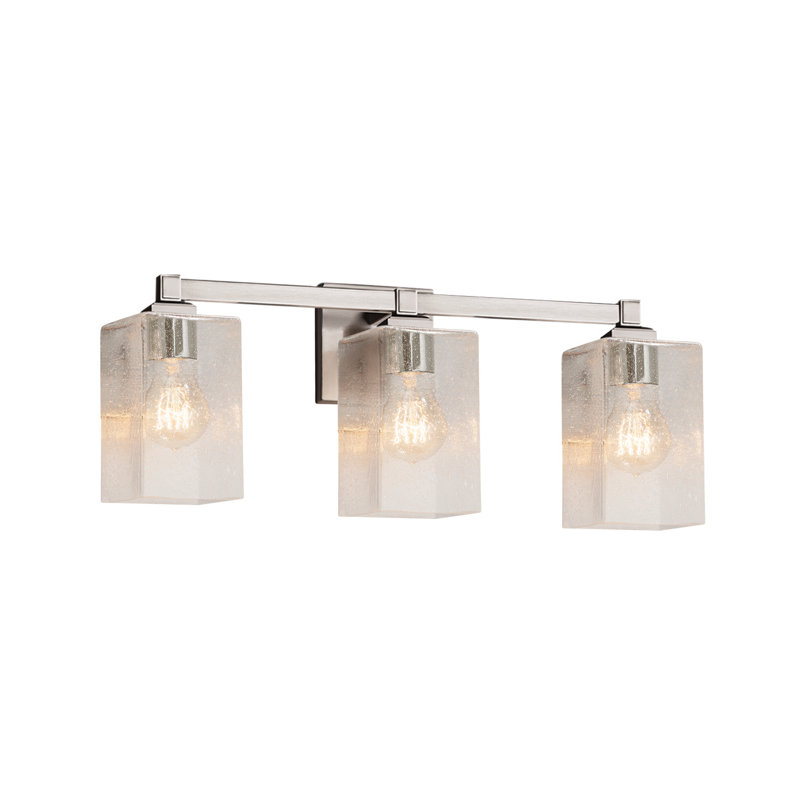 3 - Light Dimmable Vanity Light, Brushed Nickel, Incandescent