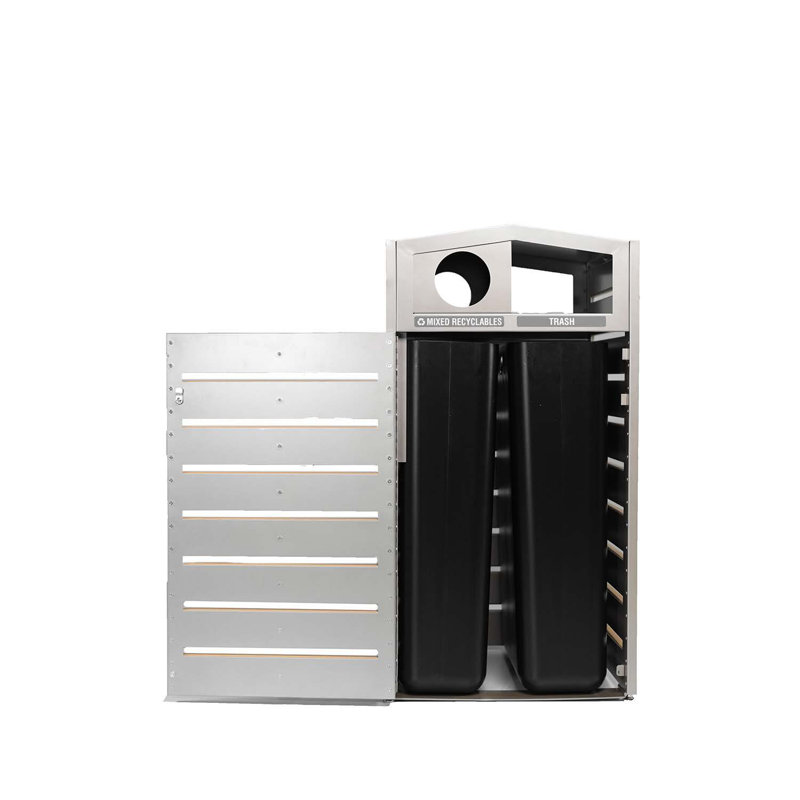Manual Lift Recycling Bin - 48 Gallons