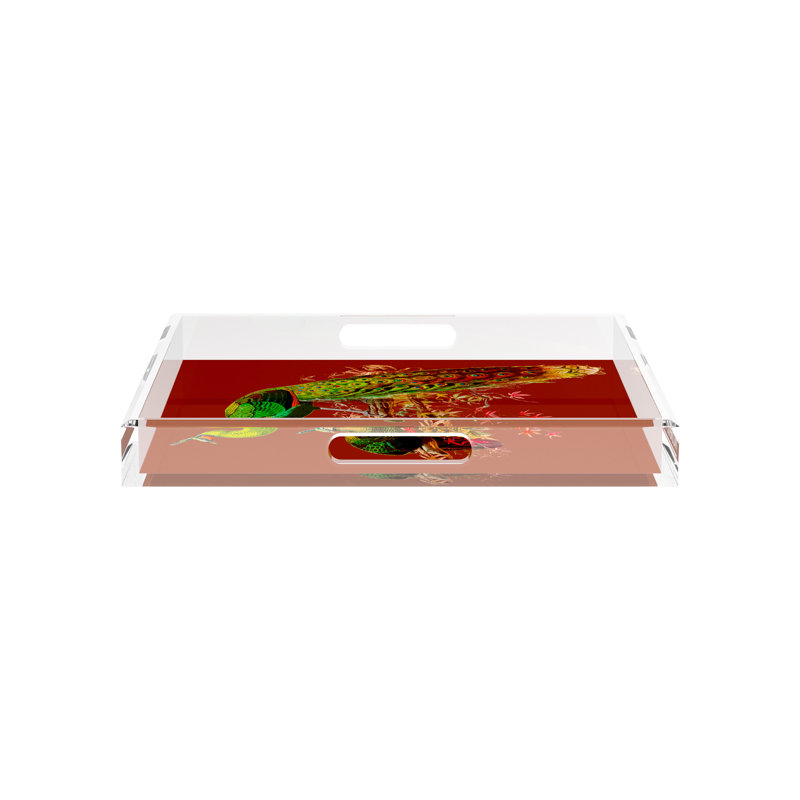 Plateau décoratif carré Family Pheasants, Rouille, L 15 po x P 15 po x H 2 po