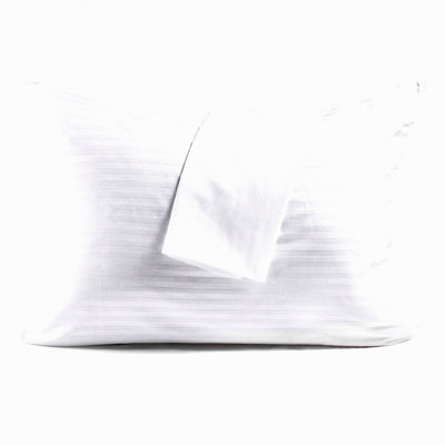 Cotton Comfort Zip Pillowcase - Soft & Breathable Pillow Protectors - Sateen Cover Case - Quiet & Long-Staple - Standard Size 2 Pack