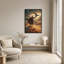 «Man in robes tenant un faucon sur une dune de sable», art mural-954157061