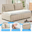 Grand canapé-lit convertible grand, beige-372499408